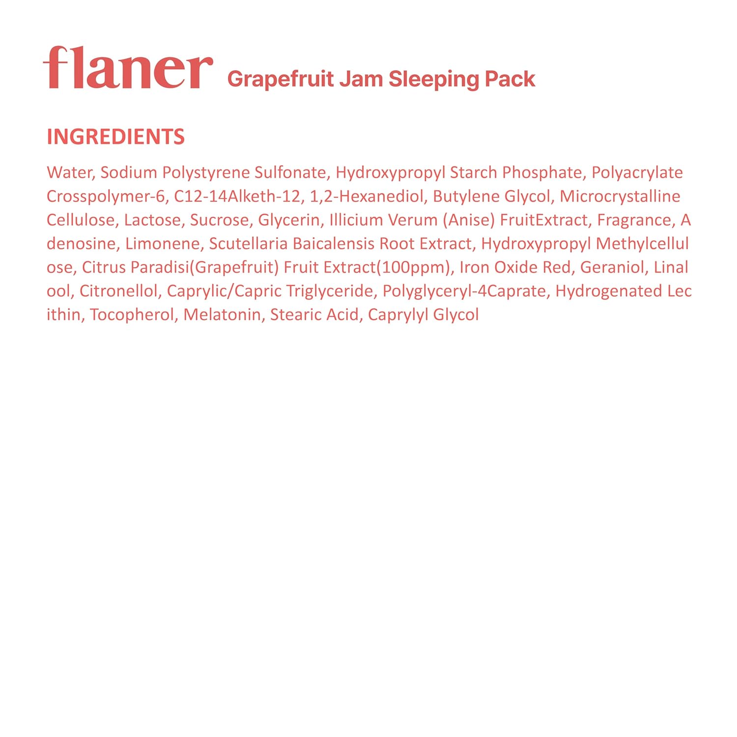 Grapefruit Sleeping Mask 100g