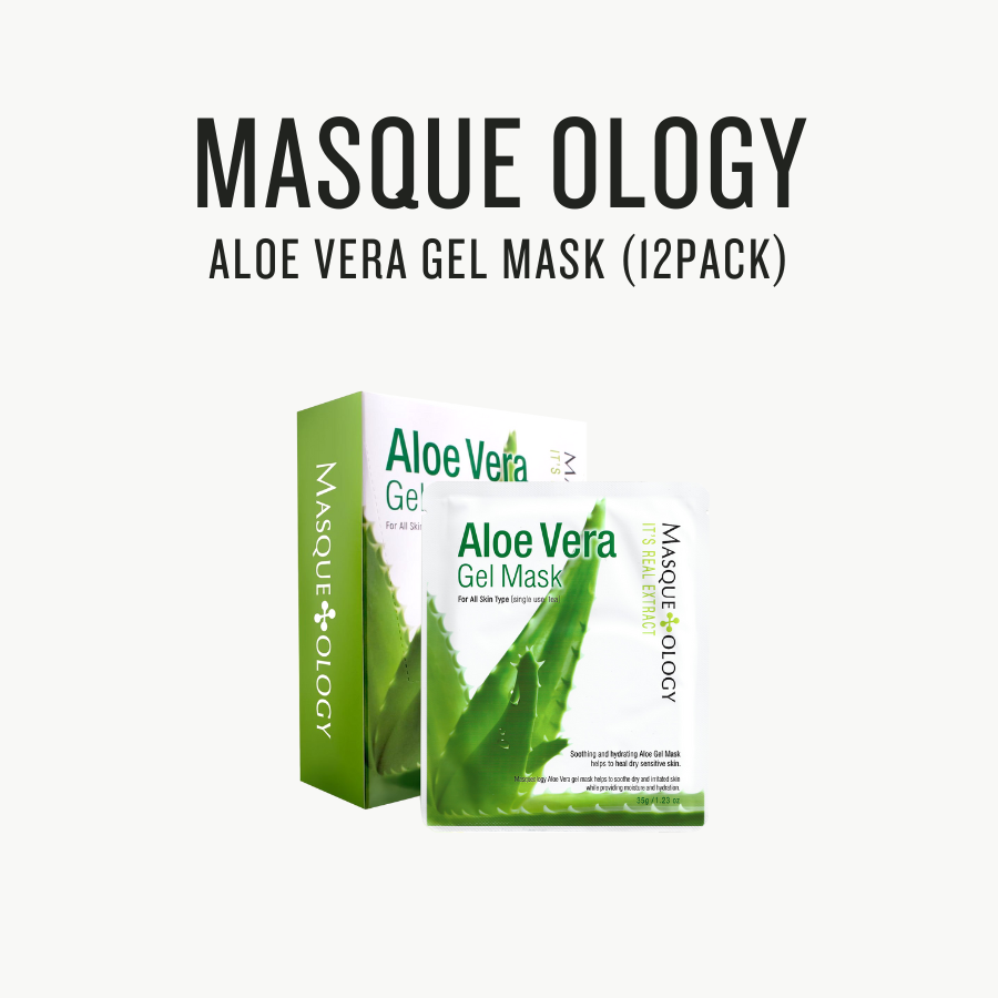 Masque Ology ] Aloe Vera Gel Mask(12 pack)| Hydrating & Soothing She –  Rebeau