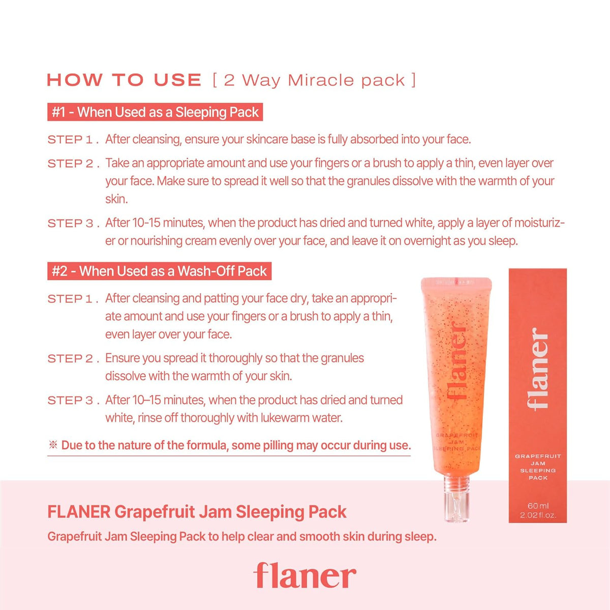 [ Flaner ] Grapefruit Sleeping Mask 100g
