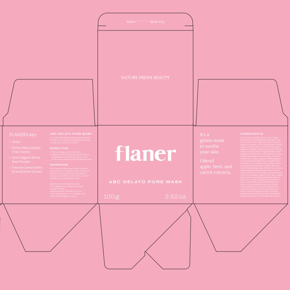 [ Flaner ] ABC Gelato Pore Mask 3.52 fl.oz