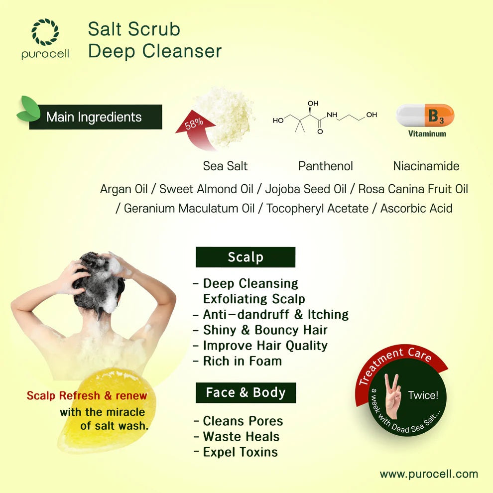[ Purocell ] Salt Scrub Deep Cleanser 240g