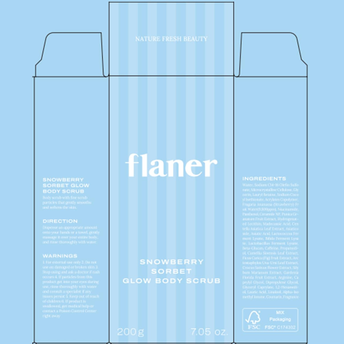 [ Flaner ] Snowberry Sorbet Body Scrub
