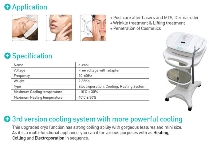 E Cool-Cryo Therapy Bodycare system